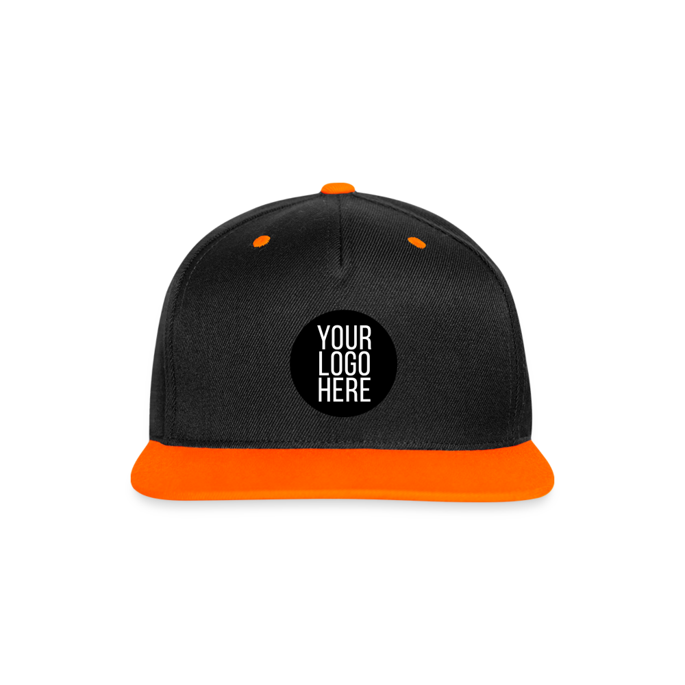 Contrast Snapback Cap - black/neon orange