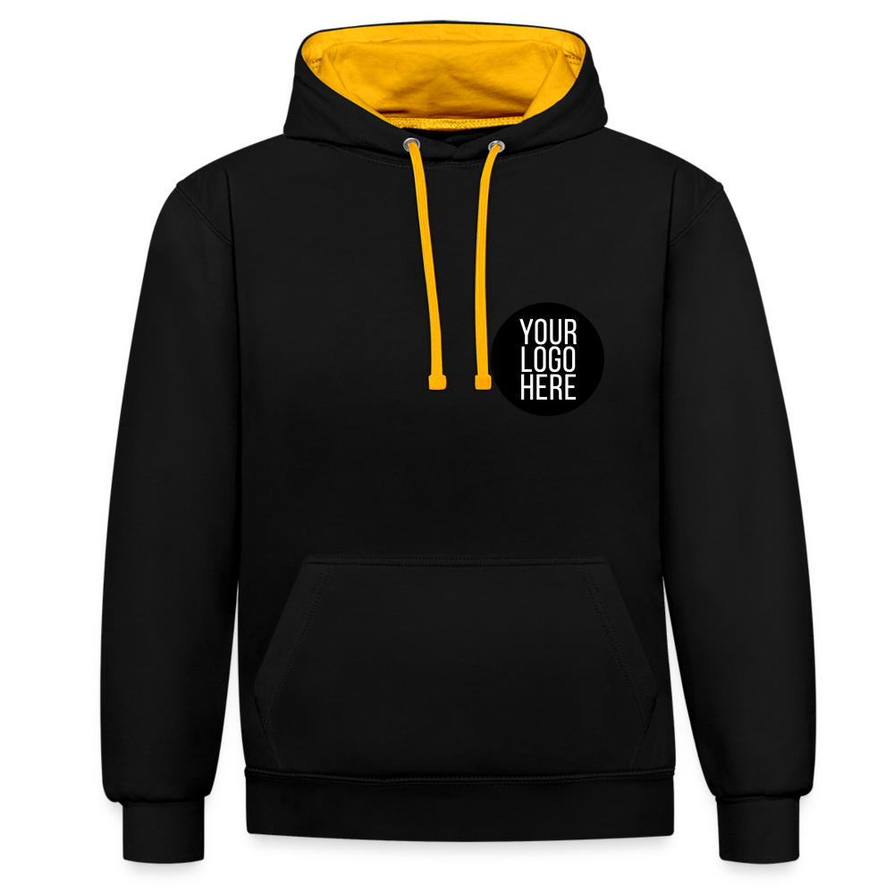 Contrast Colour Hoodie - black/gold