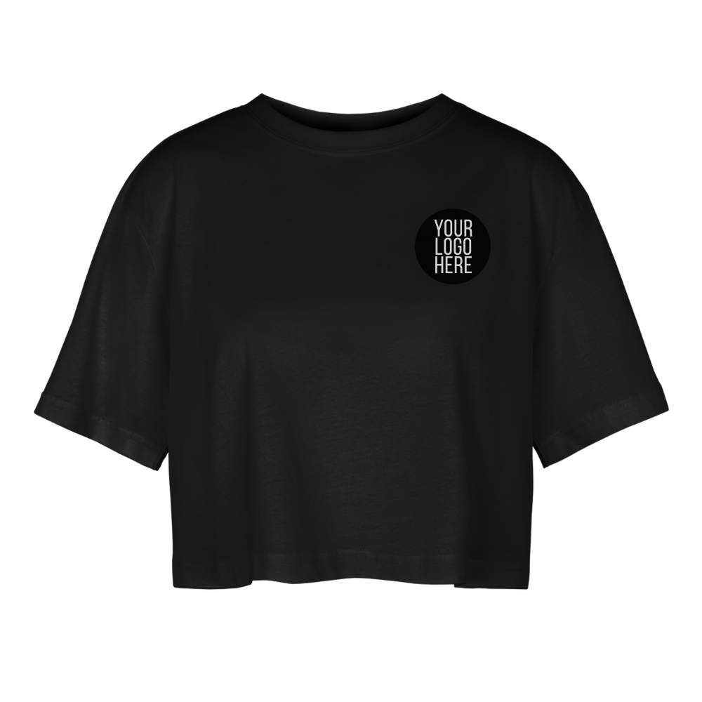 Women’s Oversized Cropped T-Shirt - black