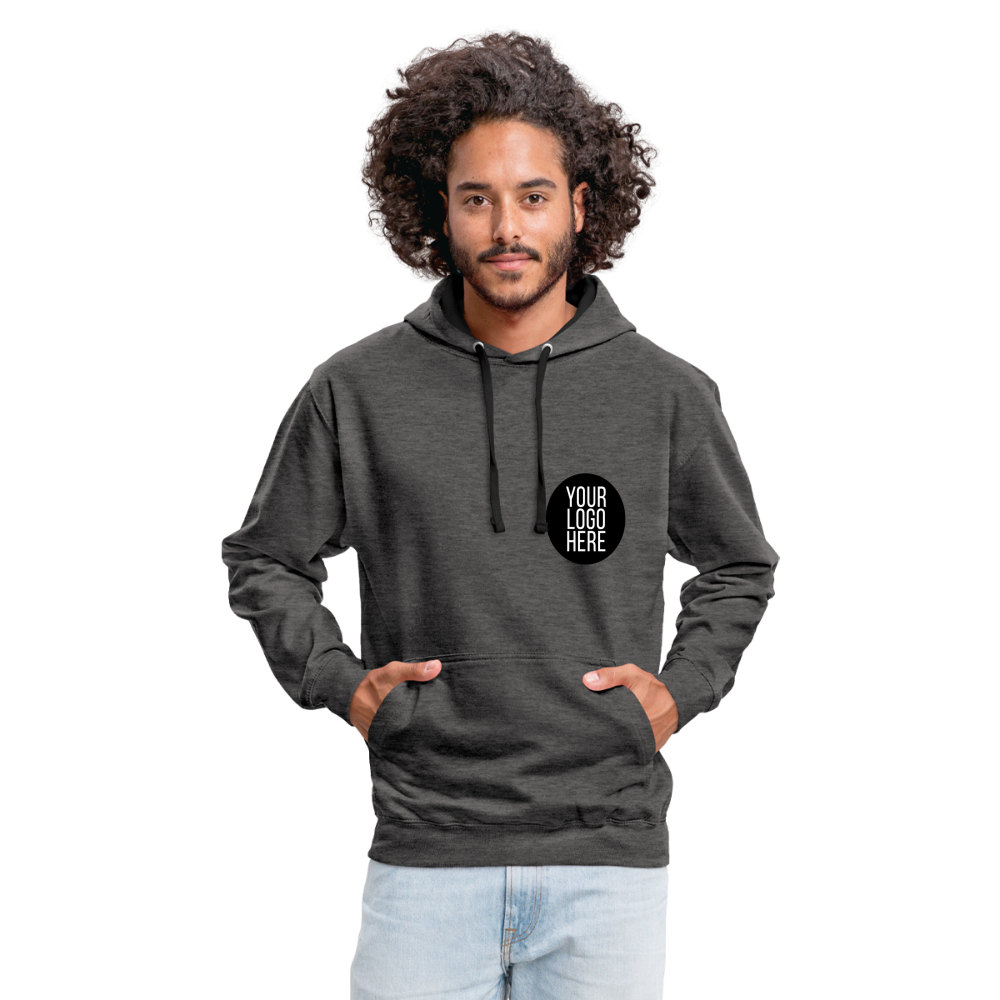 Contrast Colour Hoodie - charcoal/black