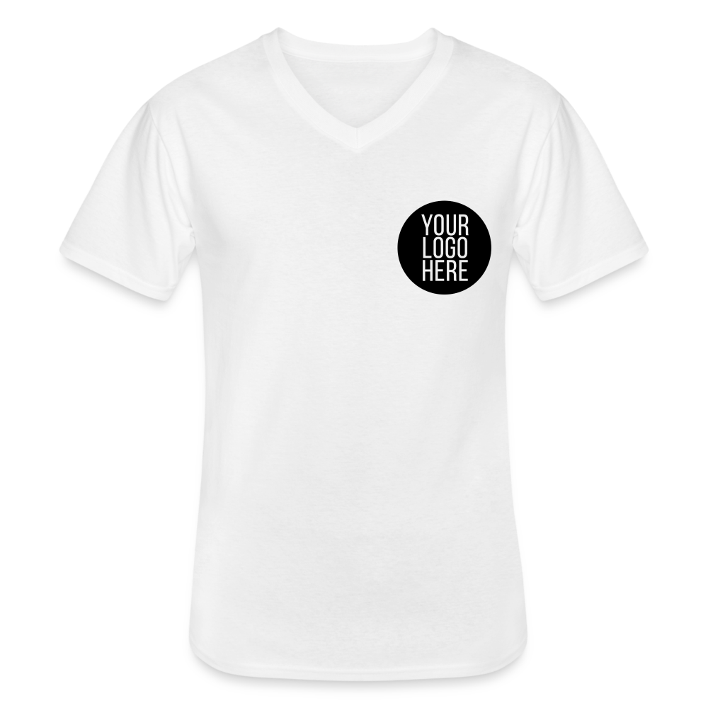 Men's V-Neck T-Shirt Gildan - white