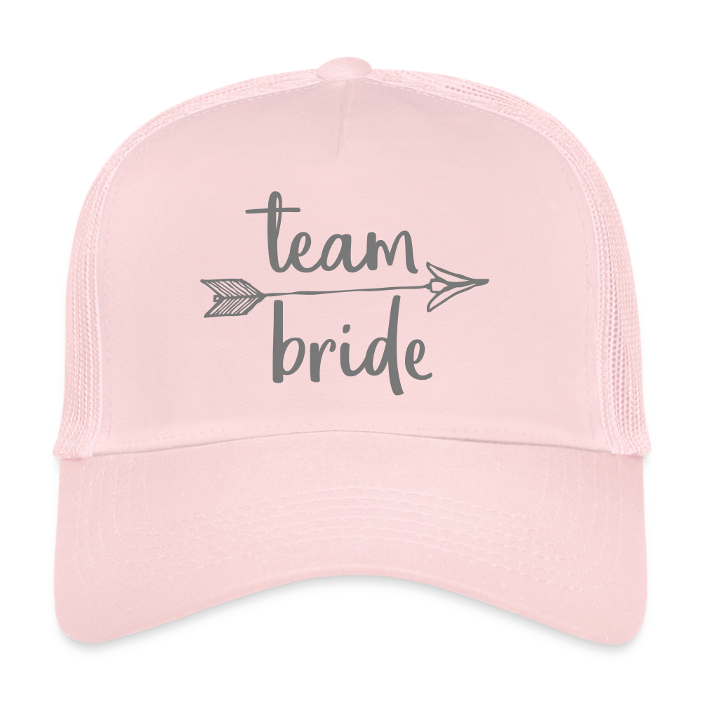 Team Bride Trucker Cap - pale pink