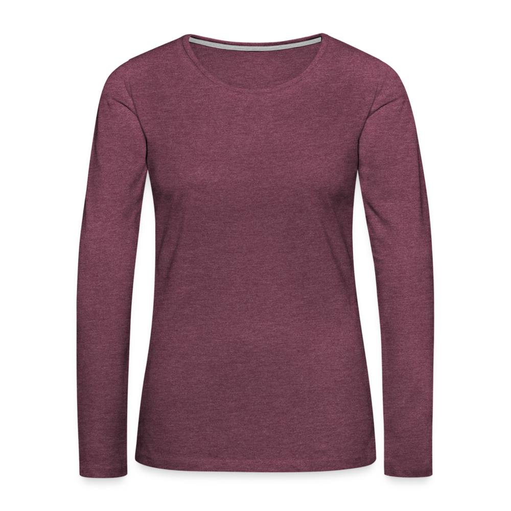 The Premium Women's Longsleeve Shirt - heather burgundy